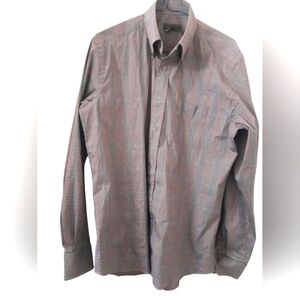 Prada - Mens Casual Checkered Button Down Shirt -Size: 41/16